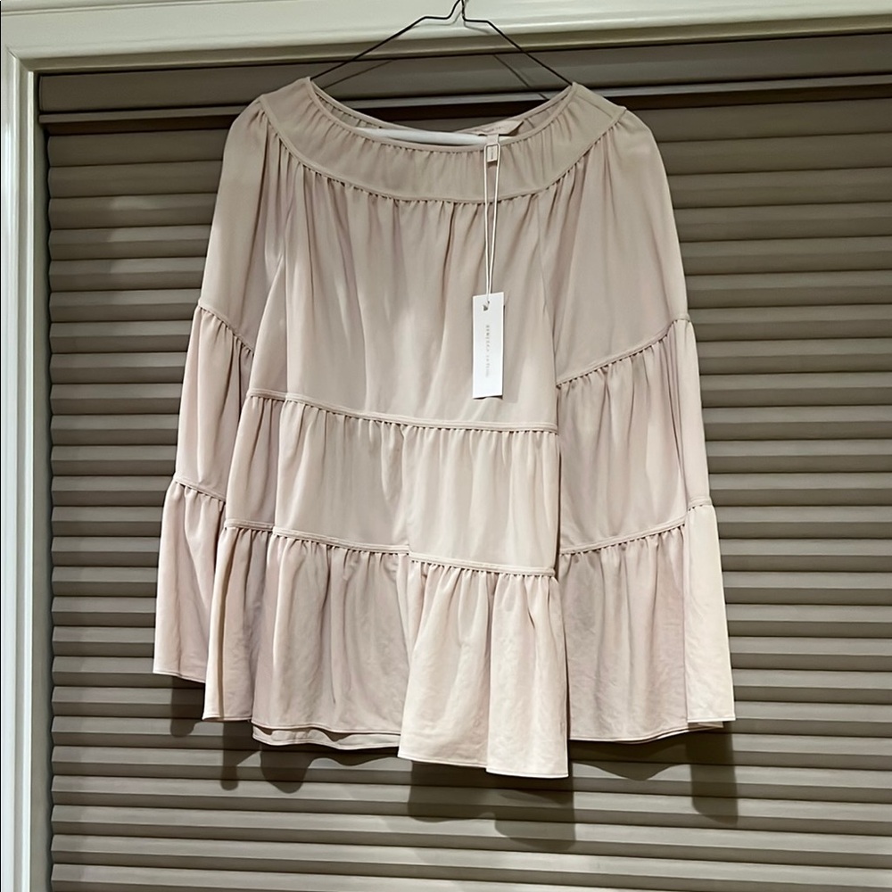 Elegant Beige Tiered top